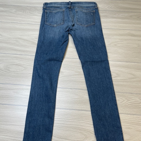 Rag & Bone Ankle Skinny Medium Wash Raw Hem Jeans Women’s size 27 - Picture 3 of 14